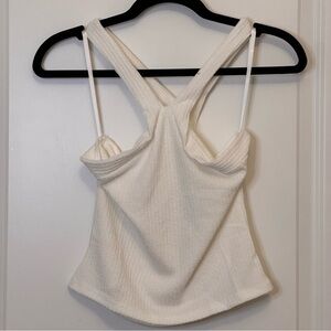 Sage Cream Sleeveless Tank Top